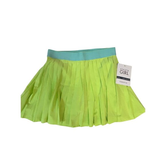 Athleta Girl Pleat Perfect Skort Lime Green NWT Large 12 NWT - Picture 2 of 5